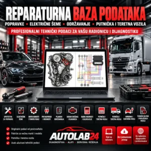 Baza podataka za popravku vozila – putnička i teretna vozila (puna verzija)